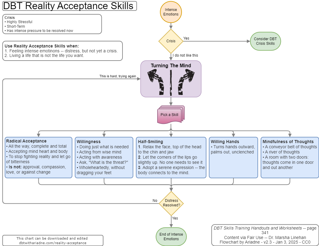 DBT Reality Acceptance Chart